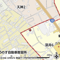 埼玉県北本市深井6丁目11周辺の地図
