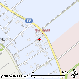 茨城県坂東市神田山新田106周辺の地図