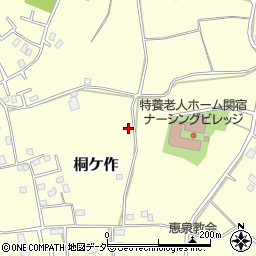 千葉県野田市桐ケ作周辺の地図