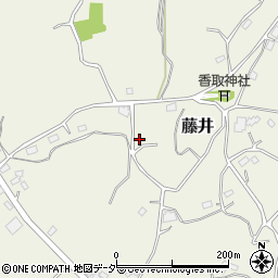 茨城県行方市藤井周辺の地図