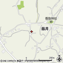 茨城県行方市藤井周辺の地図