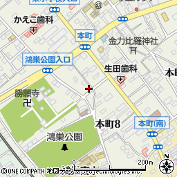 田口表具店周辺の地図