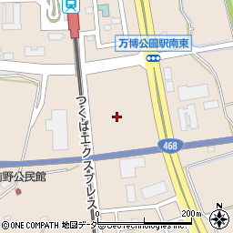 茨城県つくば市諏訪周辺の地図