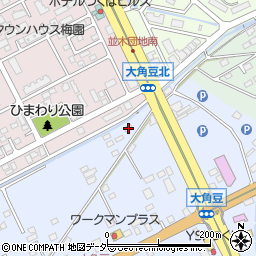 茨城県つくば市大角豆2011-364周辺の地図