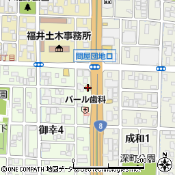 松屋福井御幸店周辺の地図