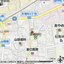 岡谷天竜町郵便局周辺の地図