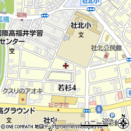 福井市　くるみ児童館周辺の地図