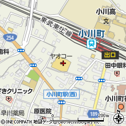 荻野園ヤオコー　小川店周辺の地図