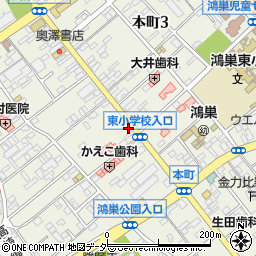 埼玉県鴻巣市本町周辺の地図