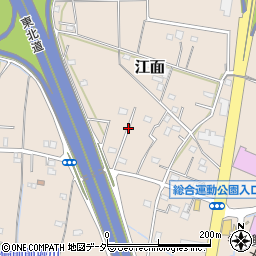 埼玉県久喜市江面周辺の地図