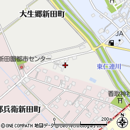茨城県常総市大生郷新田町1809-4周辺の地図