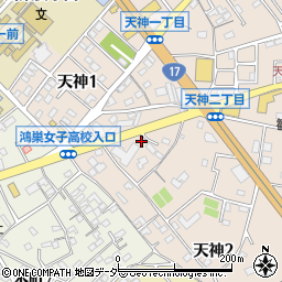 東松山鴻巣線周辺の地図