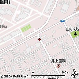 茨城県つくば市梅園周辺の地図