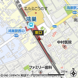 鴻巣駅周辺の地図