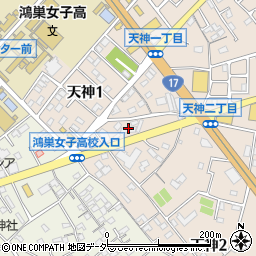 西川チェーン鴻巣店周辺の地図