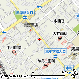 埼玉縣信用金庫鴻巣西口支店周辺の地図
