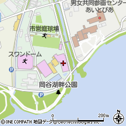 岡谷市民水泳プール周辺の地図