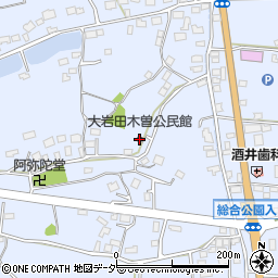 大岩田木曽公民館周辺の地図
