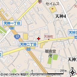 埼玉県鴻巣市天神周辺の地図