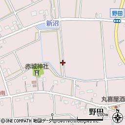 埼玉県東松山市野田周辺の地図