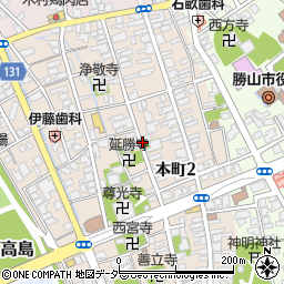 福井県勝山市本町2丁目周辺の地図
