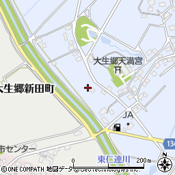 茨城県常総市大生郷町1252周辺の地図