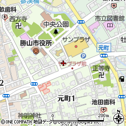 ファミリーマート勝山元町一丁目店周辺の地図