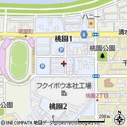 福井県福井市桃園周辺の地図