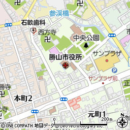 勝山市役所周辺の地図