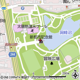 新都市記念館周辺の地図