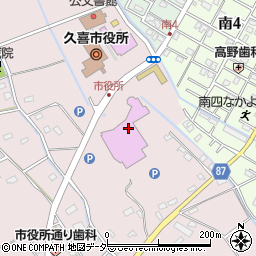 久喜総合文化会館　大ホール周辺の地図