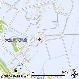 茨城県常総市大生郷町1222周辺の地図