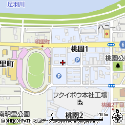 福井桃園郵政宿舎Ａ周辺の地図