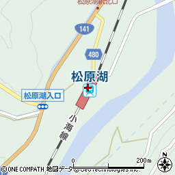 松原湖駅周辺の地図