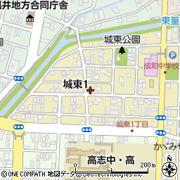 福井城東郵便局周辺の地図