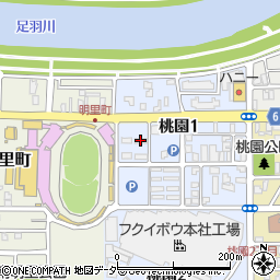 福井桃園郵政宿舎Ｂ周辺の地図