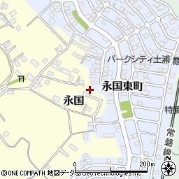 茨城県土浦市永国812-13周辺の地図