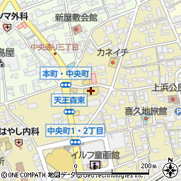 岡谷スカラ座周辺の地図