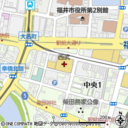 株式会社西武百貨店福井店　本館１階資生堂周辺の地図