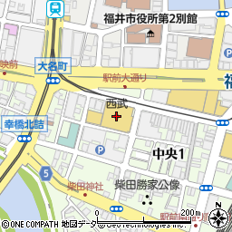 西武福井店本館周辺の地図
