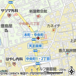 長野県岡谷市中央町3丁目1-1周辺の地図