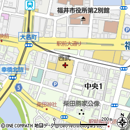 株式会社フラワーカドヤ　福井西武フラワーショップ周辺の地図