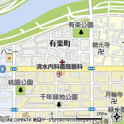 福井県福井市有楽町4周辺の地図