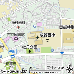 勝山市役所　成器西児童教室周辺の地図