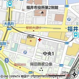 フルーツのウメダ　福井駅前本店周辺の地図
