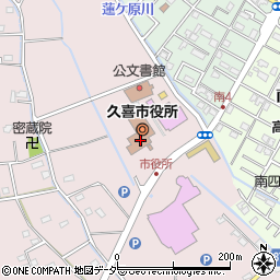 久喜市役所周辺の地図