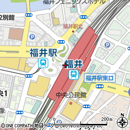 魚河岸直営 いけす海鮮 ろ組くるふ福井駅店周辺の地図