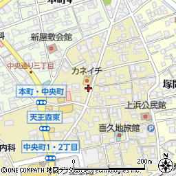 長野県岡谷市中央町3丁目1-31周辺の地図