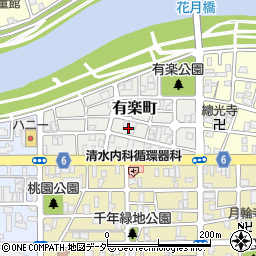 福井県福井市有楽町6周辺の地図