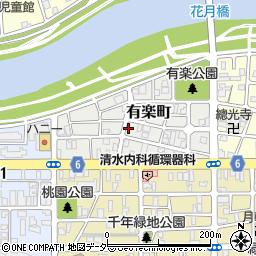 福井県福井市有楽町6-12周辺の地図